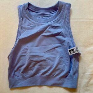 Alphalete Stratus Crop Tank – Mystic Blue, Size S (NWT)